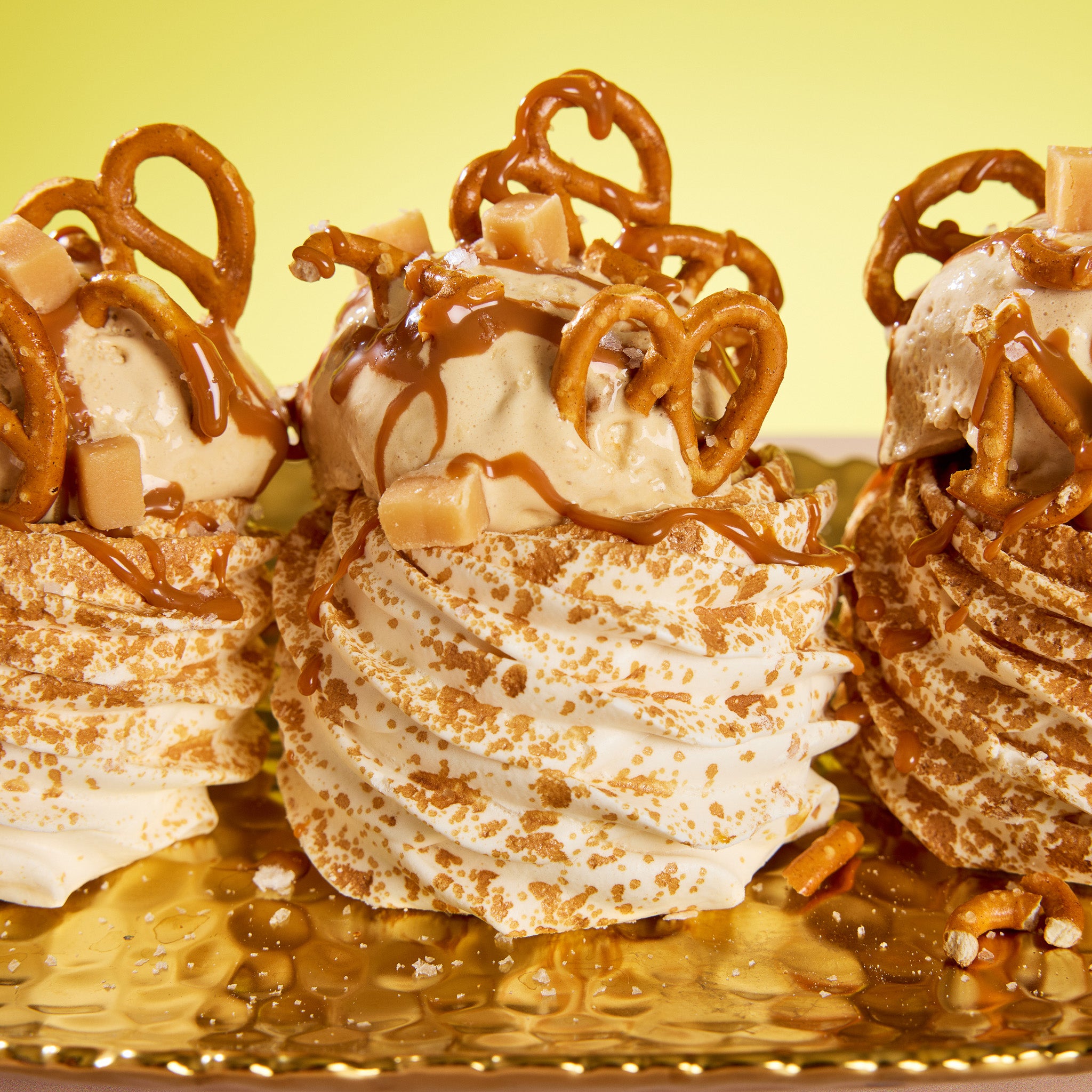 Caramel Meringue Nests