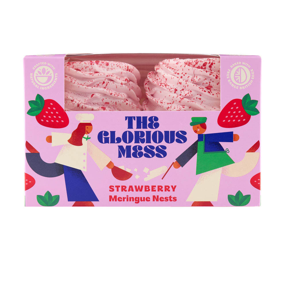 Strawberry Meringue Nests