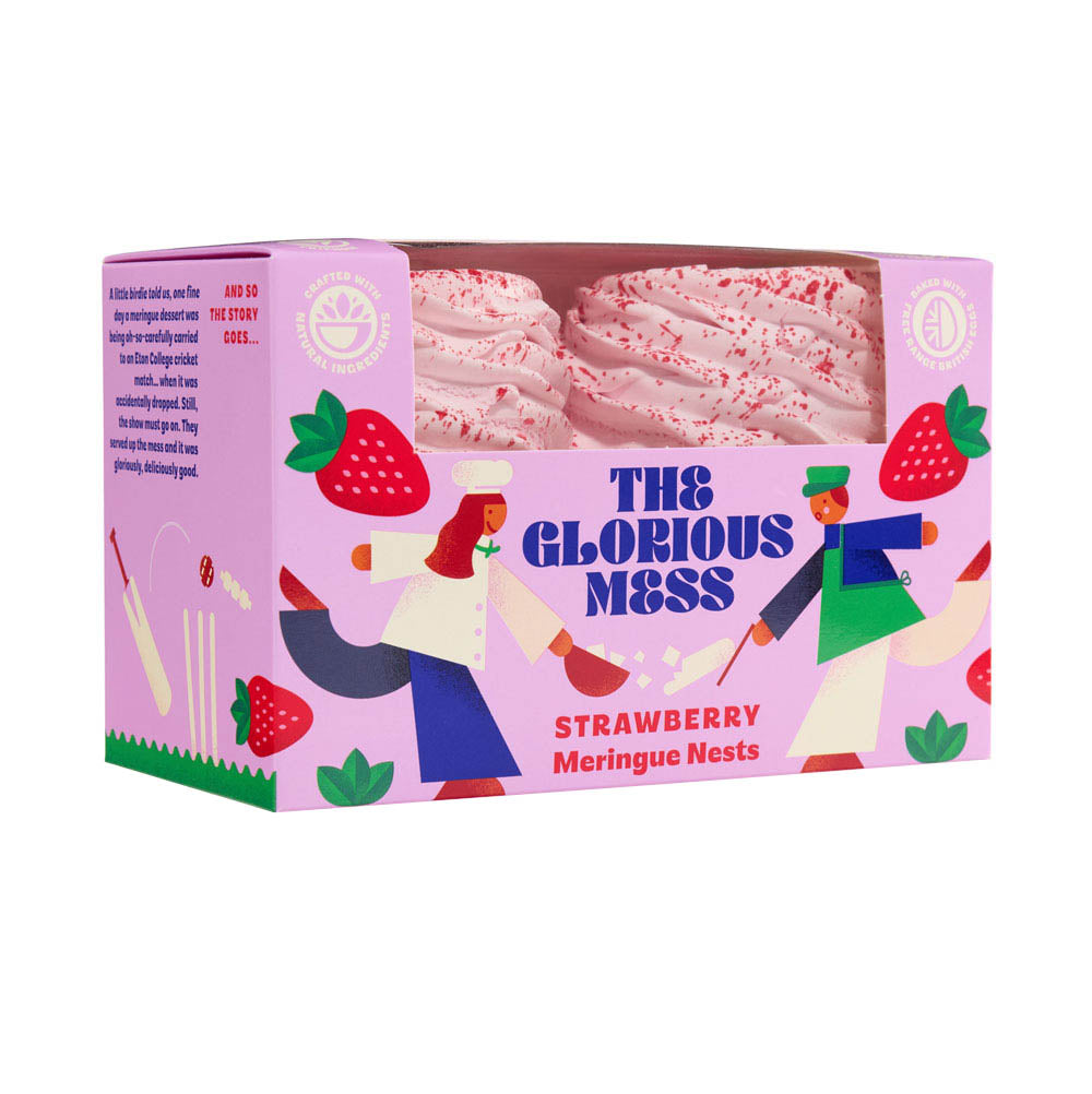 Strawberry Meringue Nests