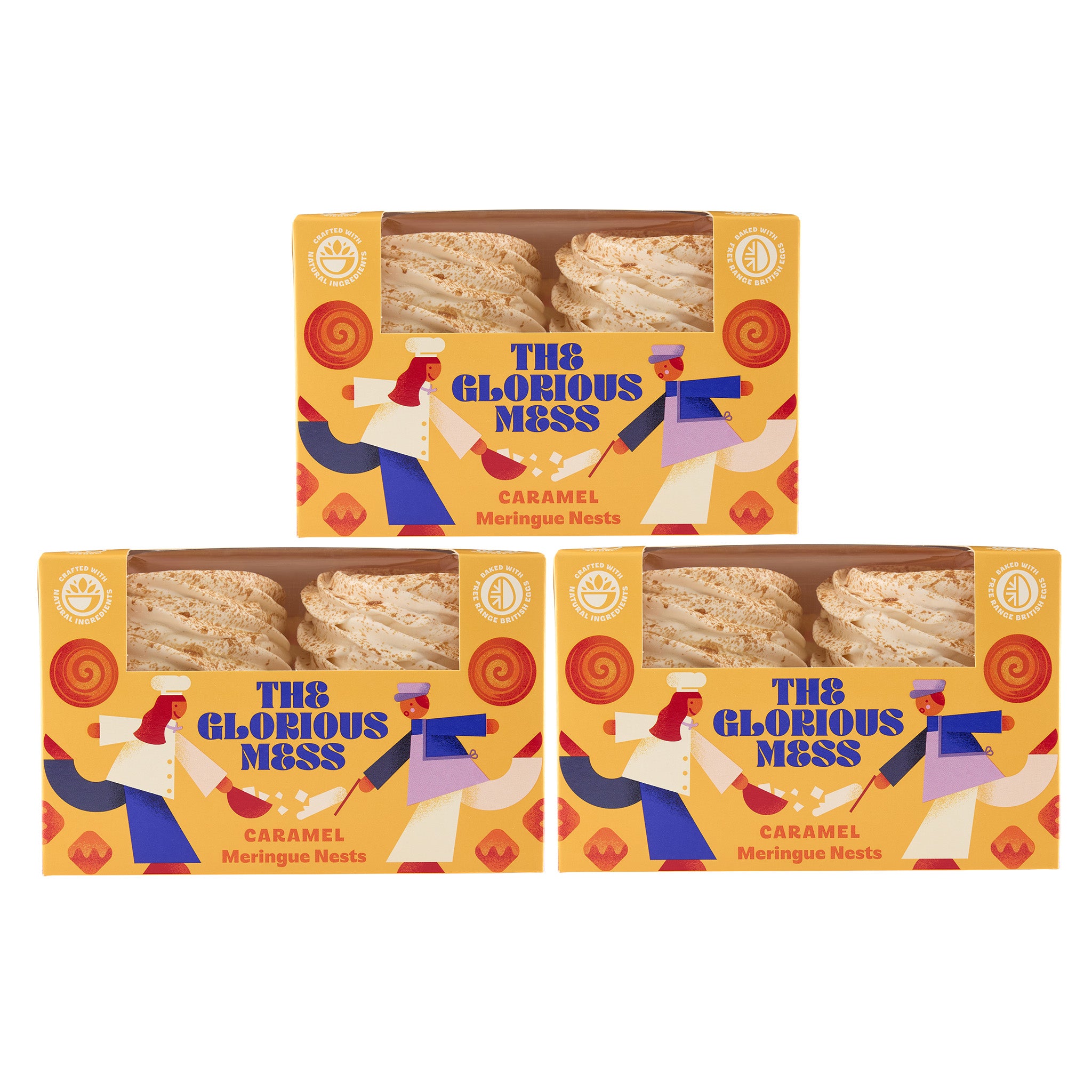 Caramel Meringue Nests