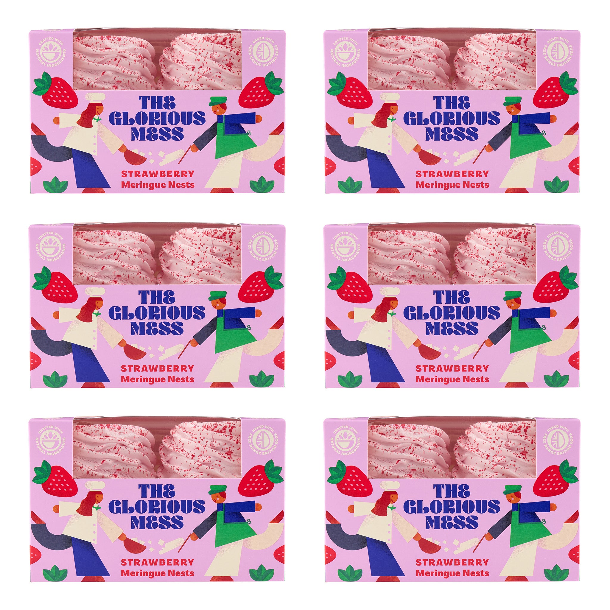 Strawberry Meringue Nests