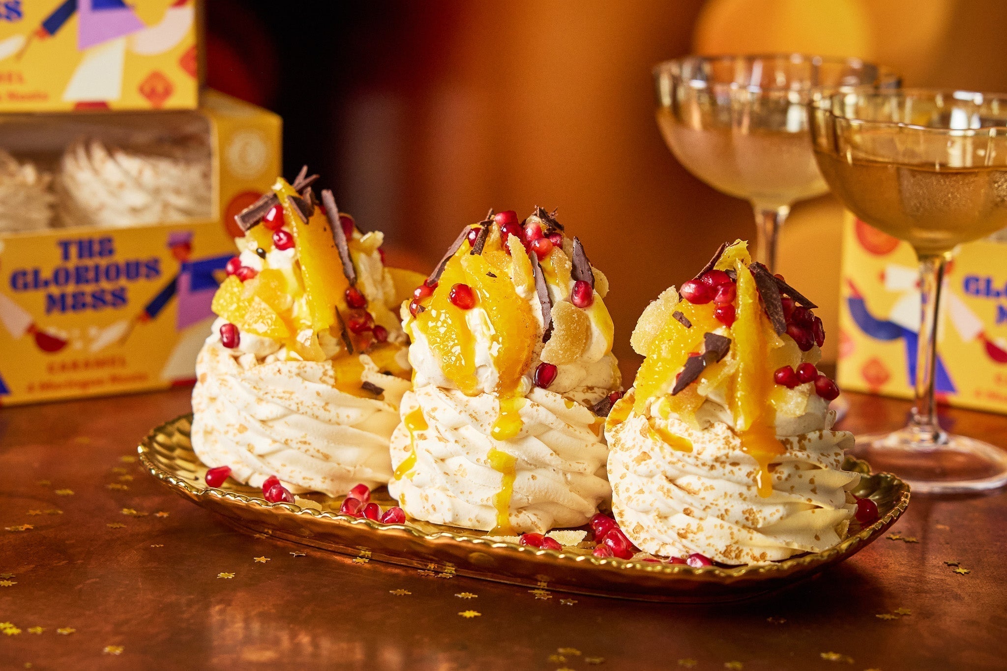 Zesty Ginger & Orange Dream in Caramel Meringue Nests