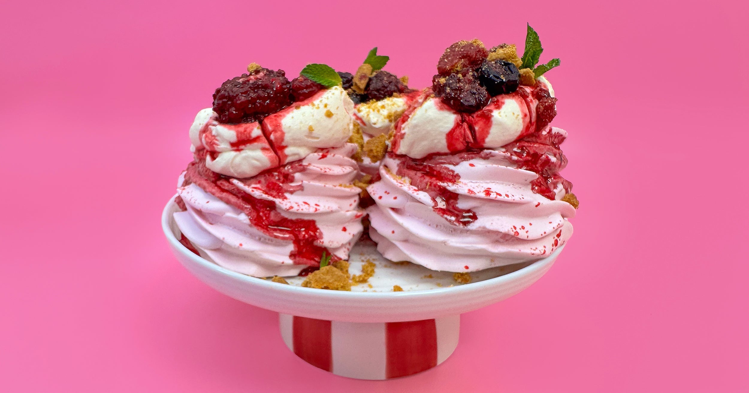 Ginger & Winter Berry Meringue Nest