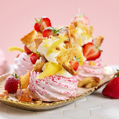 Strawberry Meringue Nests