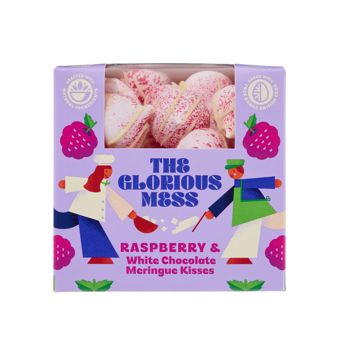 Raspberry &amp; White Chocolate Meringue Kisses